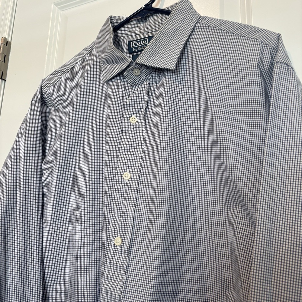 Polo Ralph Lauren Men's Shirt Medium 17.5 34/35 Long Sleeve Estate Custom Fit - Picture 4 of 7